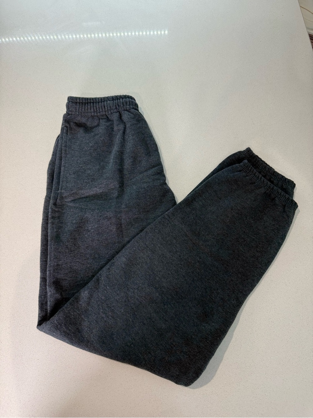 Classic Dark Gray Elastic-Waist Sweatpants for Women